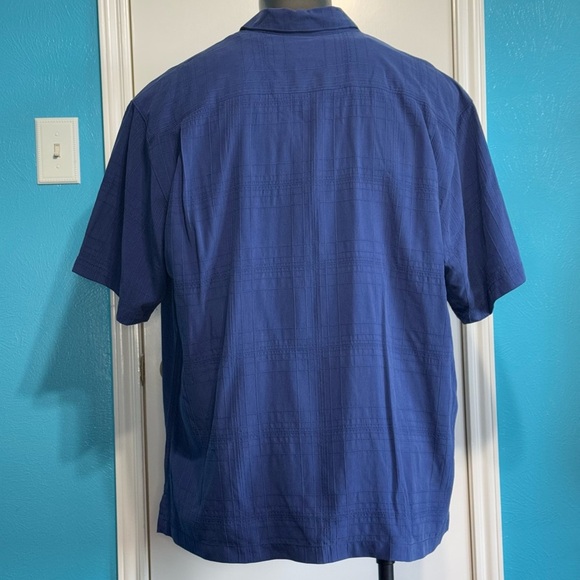Tommy Bahama Indigo Short Sleeve button down Shirt 100% Silk XL - Picture 6 of 10